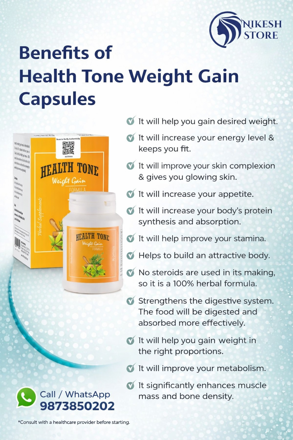 Health Tone Weight Gain Capsules